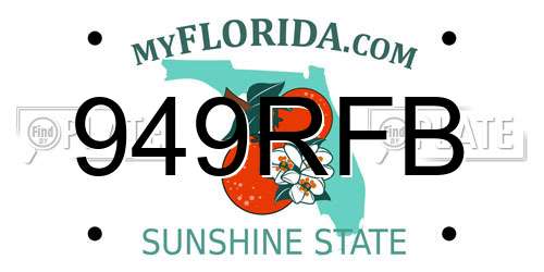 949RFB Florida License Plate