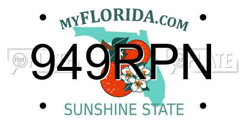 949RPN Florida License Plate