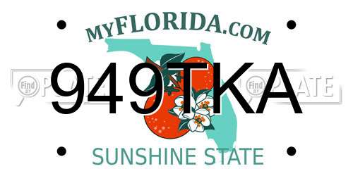949TKA Florida License Plate
