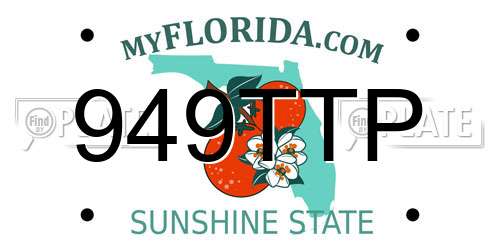 949TTP Florida License Plate