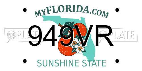 949VR Florida License Plate
