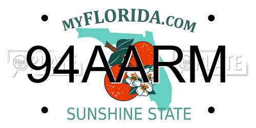 94AARM Florida License Plate