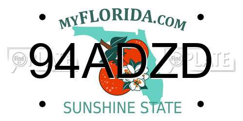 94ADZD Florida License Plate