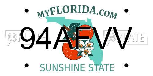 94AFVV Florida License Plate