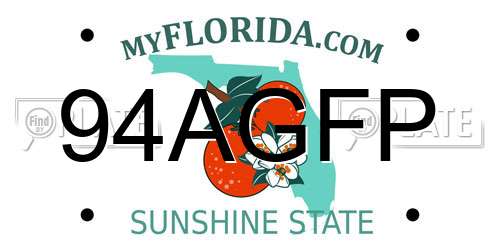 94AGFP Florida License Plate