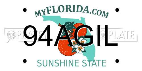 94AGIL Florida License Plate