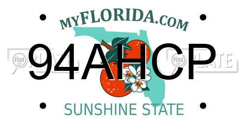 94AHCP Florida License Plate