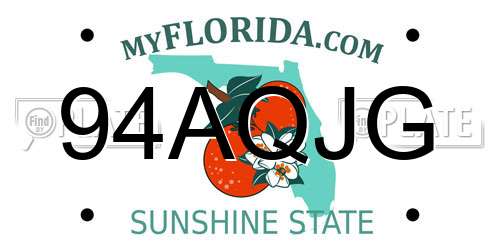 94AQJG Florida License Plate