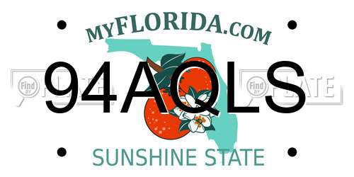 94AQLS Florida License Plate