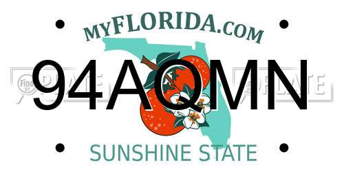 94AQMN Florida License Plate