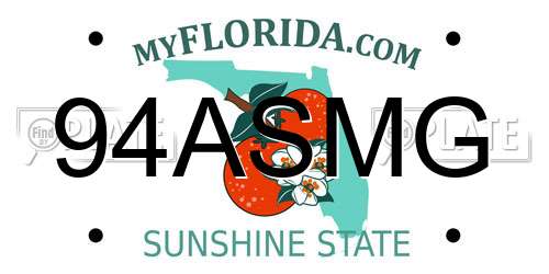 94ASMG Florida License Plate
