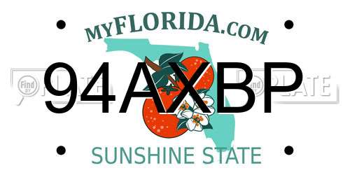 94AXBP Florida License Plate