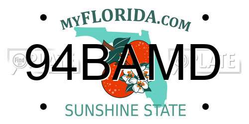 94BAMD Florida License Plate