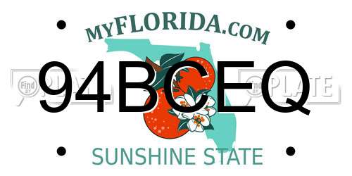 94BCEQ Florida License Plate