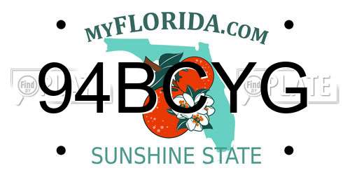 94BCYG Florida License Plate