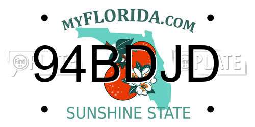 94BDJD Florida License Plate