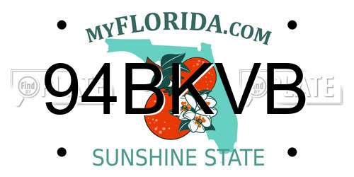 94BKVB Florida License Plate