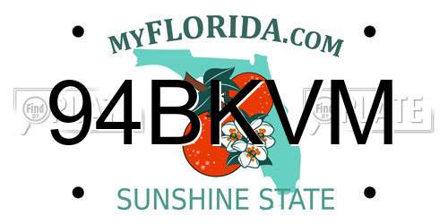 94BKVM Florida License Plate