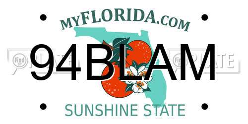 94BLAM Florida License Plate