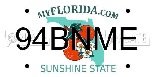 94BNME Florida License Plate