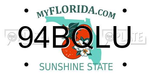 94BQLU Florida License Plate