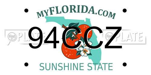 94CCZ Florida License Plate