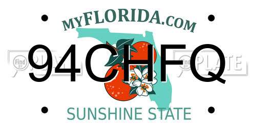 94CHFQ Florida License Plate