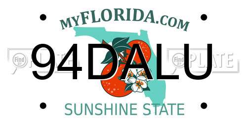 94DALU Florida License Plate