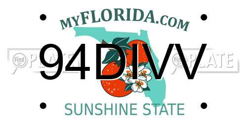94DIVV Florida License Plate