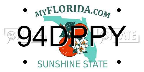 94DPPY Florida License Plate