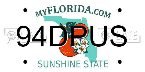 94DPUS Florida License Plate