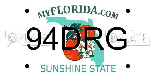 94DRG Florida License Plate