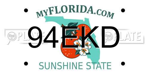 94EKD Florida License Plate