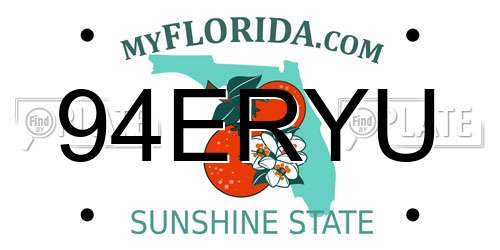 94ERYU Florida License Plate