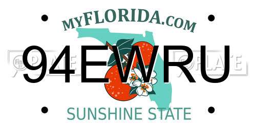 94EWRU Florida License Plate