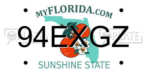 94EXGZ Florida License Plate