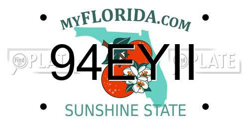 94EYII Florida License Plate