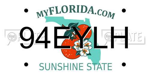 94EYLH Florida License Plate