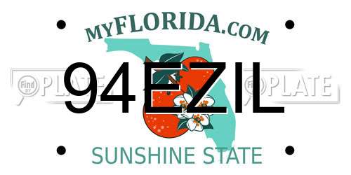 94EZIL Florida License Plate