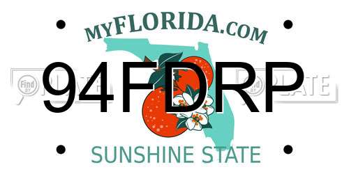 94FDRP Florida License Plate