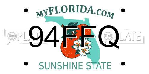 94FFQ Florida License Plate