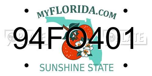 94FO401 Florida License Plate