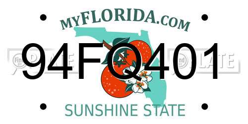 94FQ401 Florida License Plate