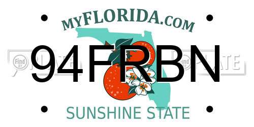 94FRBN Florida License Plate