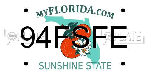 94FSFE Florida License Plate