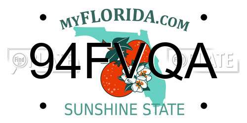 94FVQA Florida License Plate
