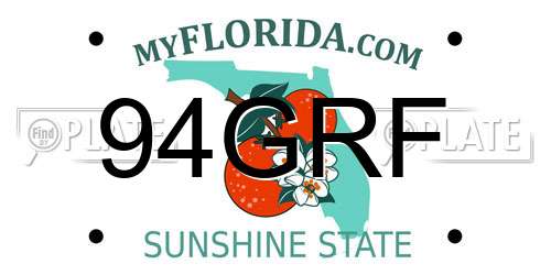 94GRF Florida License Plate