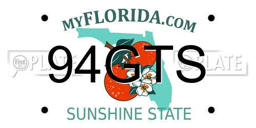 94GTS Florida License Plate