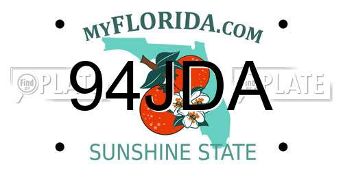 94JDA Florida License Plate