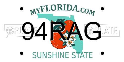 94RAG Florida License Plate